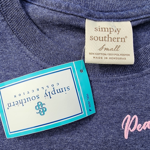 Simply Southern Long Sleeve "Think Pink" Tee - Picture 4 of 5